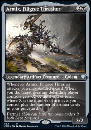 (563/361) Magic The Gathering Commander Legends: Extras Single: Armix, Filigree Thrasher Holo Uncommon