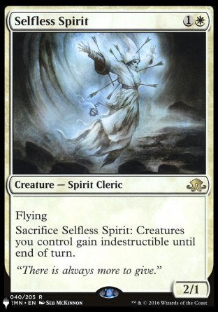 (040) Magic The Gathering The List Single: Selfless Spirit  Rare