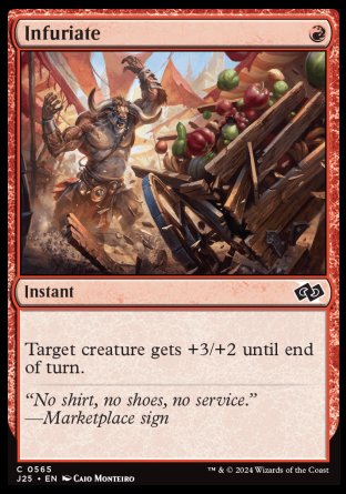 (565) Magic The Gathering Foundations Jumpstart Single: Infuriate  Common