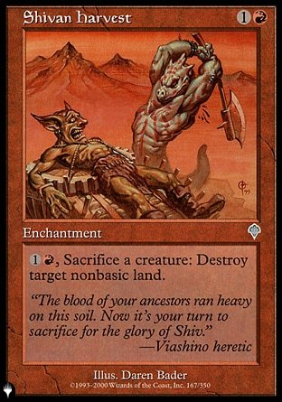 (167) Magic The Gathering The List Single: Shivan Harvest  Uncommon