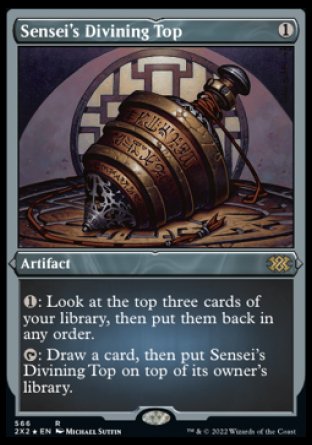 (566) Magic The Gathering Double Masters 2022: Extras Single: Sensei's Divining Top (V.2) Holo Rare