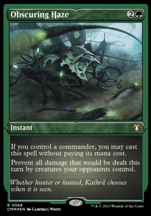 (566) Magic The Gathering Commander Masters: Extras Single: Obscuring Haze (V.1) Holo Rare