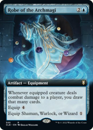 (566) Magic The Gathering Commander Legends: Battle for Baldur's Gate: Extras Single: Robe of the Archmagi Holo Rare