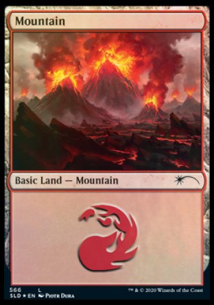(566) Magic The Gathering Secret Lair Drop Series Single: Mountain (V.7)  Land