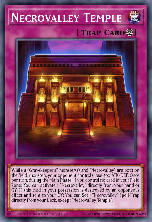 (205) YuGiOh TCG MP19: 2019 Gold Sarcophagus Tin Mega Pack Single: Necrovalley Temple  Common