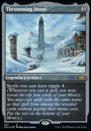 (567) Magic The Gathering Double Masters 2022: Extras Single: Thrumming Stone Holo Rare