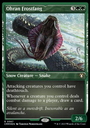 (567) Magic The Gathering Commander Masters: Extras Single: Ohran Frostfang (V.1)  Rare