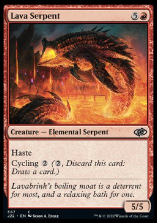 (567) Magic The Gathering Jumpstart 2022 Single: Lava Serpent  Common