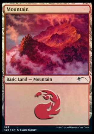 (567) Magic The Gathering Secret Lair Drop Series Single: Mountain (V.8) Holo Land