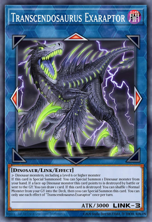 (391) YuGiOh TCG MP24: 25th Anniversary Tin: Dueling Mirrors Single: Transcendosaurus Exaraptor  Common