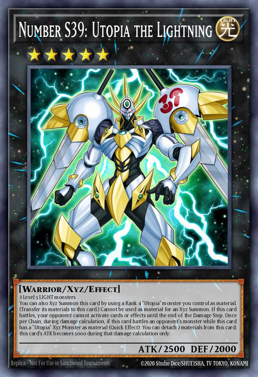 (251) YuGiOh TCG RA04: Quarter Century Stampede Single: Number S39: Utopia the Lightning (V.2 - Quarter Century Secret Rare)  Quarter Century Secret Rare