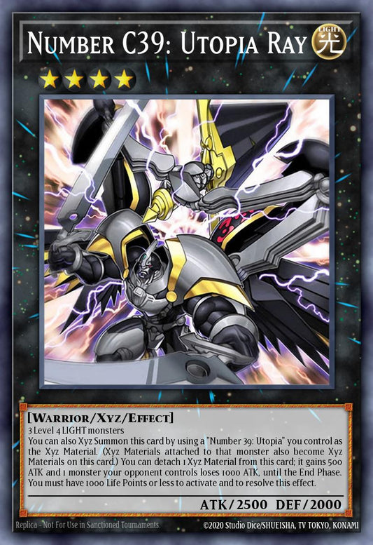 (174) YuGiOh TCG RA04: Quarter Century Stampede Single: Number C39: Utopia Ray (V.1 - Platinum Secret Rare)  Platinum Secret Rare
