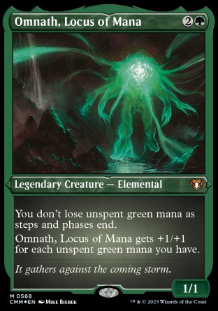 (568) Magic The Gathering Commander Masters: Extras Single: Omnath, Locus of Mana (V.1) Holo Mythic