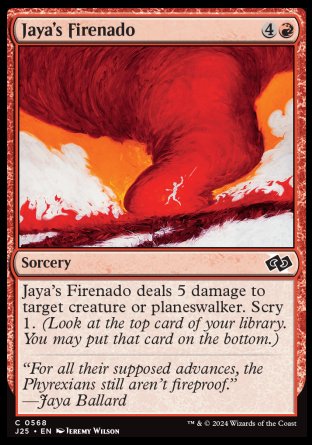 (568) Magic The Gathering Foundations Jumpstart Single: Jaya's Firenado  Common