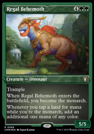 (569) Magic The Gathering Commander Masters: Extras Single: Regal Behemoth (V.1) Holo Rare
