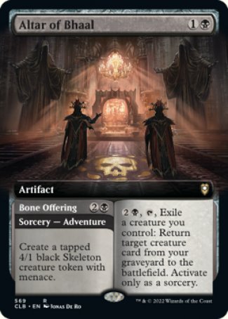 (569) Magic The Gathering Commander Legends: Battle for Baldur's Gate: Extras Single: Altar of Bhaal // Bone Offering Holo Rare