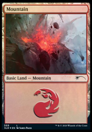 (569) Magic The Gathering Secret Lair Drop Series Single: Mountain (V.10)  Land