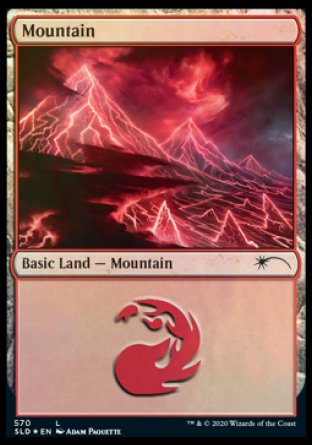 (570) Magic The Gathering Secret Lair Drop Series Single: Mountain (V.11)  Land