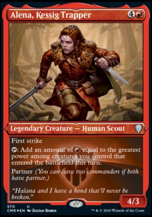 (570/361) Magic The Gathering Commander Legends: Extras Single: Alena, Kessig Trapper  Uncommon