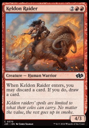 (570) Magic The Gathering Foundations Jumpstart Single: Keldon Raider  Common