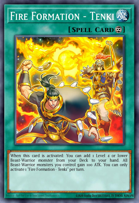 (028) YuGiOh TCG WISU: Wild Survivors Single: Fire Formation - Tenki (V.2 - Collectors Rare)  Collectors Rare