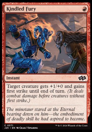 (571) Magic The Gathering Foundations Jumpstart Single: Kindled Fury  Common