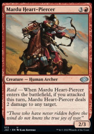 (572) Magic The Gathering Jumpstart 2022 Single: Mardu Heart-Piercer  Uncommon