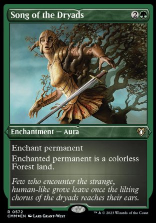 (572) Magic The Gathering Commander Masters: Extras Single: Song of the Dryads Holo Rare