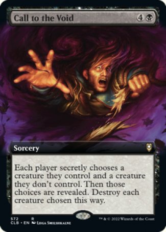 (572) Magic The Gathering Commander Legends: Battle for Baldur's Gate: Extras Single: Call to the Void  Rare