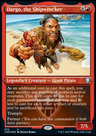 (572/361) Magic The Gathering Commander Legends: Extras Single: Dargo, the Shipwrecker  Uncommon