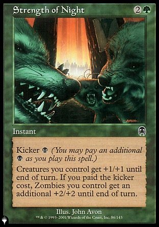 (086) Magic The Gathering The List Single: Strength of Night  Common