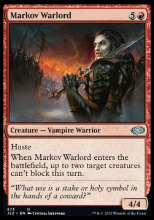 (573) Magic The Gathering Jumpstart 2022 Single: Markov Warlord  Uncommon