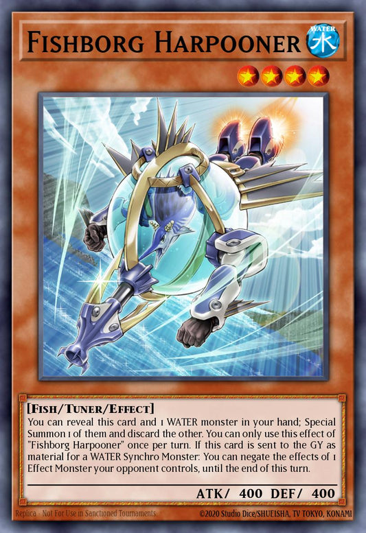 (032) YuGiOh TCG LEDE: Legacy of Destruction Single: Fishborg Harpooner  Super Rare