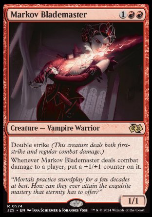 (574) Magic The Gathering Foundations Jumpstart Single: Markov Blademaster  Rare