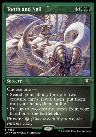 (574) Magic The Gathering Commander Masters: Extras Single: Tooth and Nail Holo Rare