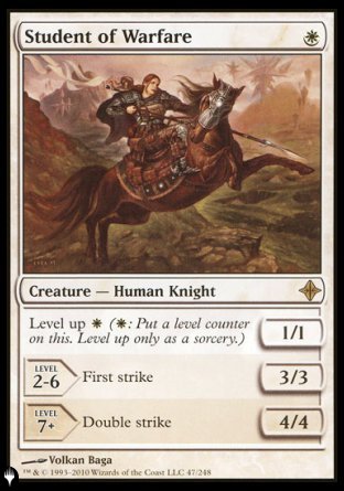 (047) Magic The Gathering The List Single: Student of Warfare  Rare