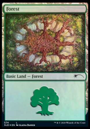 (574) Magic The Gathering Secret Lair Drop Series Single: Forest (V.7)  Land