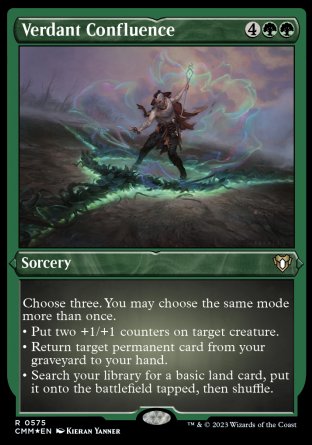 (575) Magic The Gathering Commander Masters: Extras Single: Verdant Confluence Holo Rare