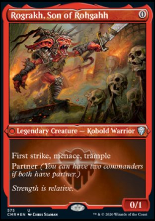 (575/361) Magic The Gathering Commander Legends: Extras Single: Rograkh, Son of Rohgahh  Uncommon