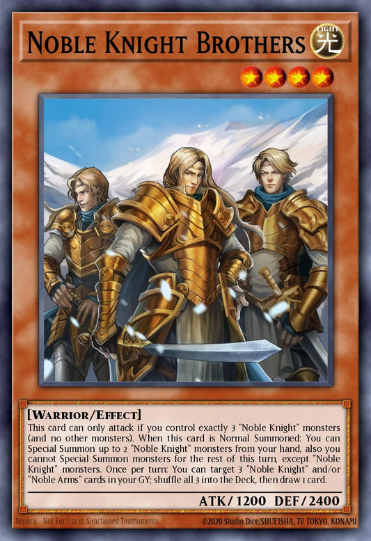 (083) YuGiOh TCG MAGO: Maximum Gold Single: Noble Knight Brothers  Rare