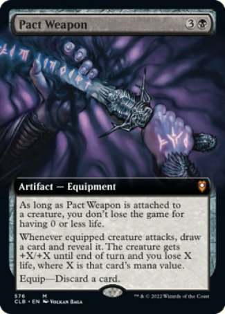 (576) Magic The Gathering Commander Legends: Battle for Baldur's Gate: Extras Single: Pact Weapon Holo Mythic