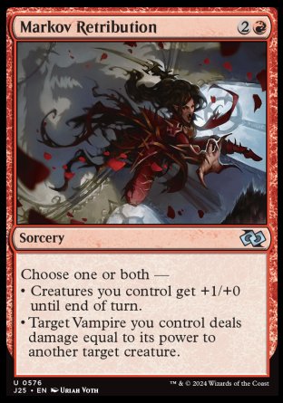 (576) Magic The Gathering Foundations Jumpstart Single: Markov Retribution  Uncommon