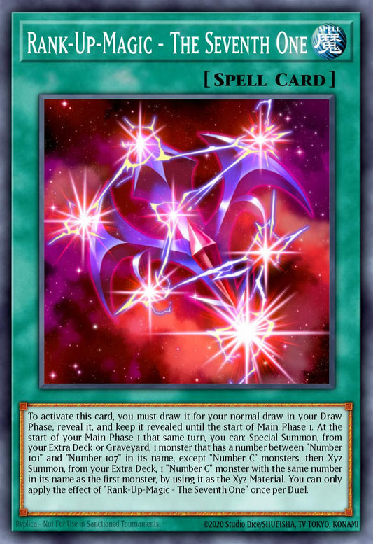 (049) YuGiOh TCG MAGO: Maximum Gold Single: Rank-Up-Magic - The Seventh One  Premium Gold Rare