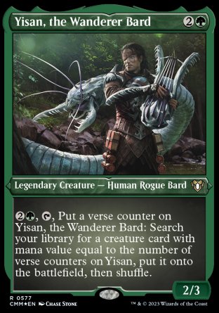 (577) Magic The Gathering Commander Masters: Extras Single: Yisan, the Wanderer Bard Holo Rare