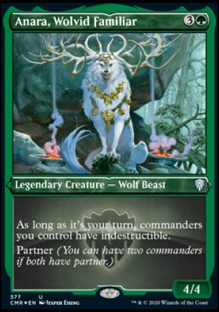 (577/361) Magic The Gathering Commander Legends: Extras Single: Anara, Wolvid Familiar  Uncommon