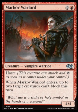(577) Magic The Gathering Foundations Jumpstart Single: Markov Warlord  Uncommon