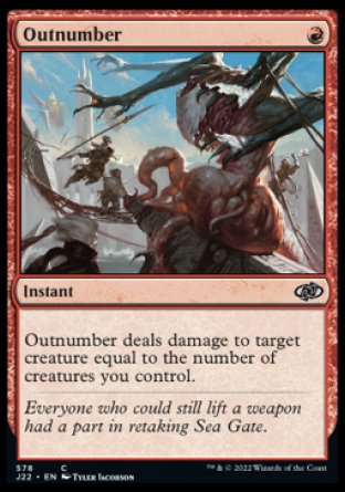 (578) Magic The Gathering Jumpstart 2022 Single: Outnumber  Common