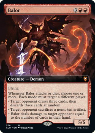 (578) Magic The Gathering Commander Legends: Battle for Baldur's Gate: Extras Single: Balor  Mythic