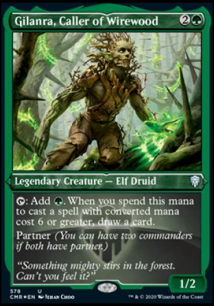 (578/361) Magic The Gathering Commander Legends: Extras Single: Gilanra, Caller of Wirewood  Uncommon