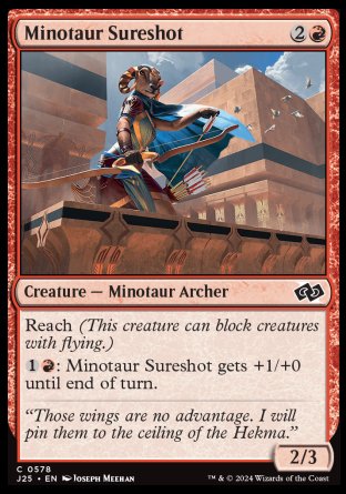 (578) Magic The Gathering Foundations Jumpstart Single: Minotaur Sureshot  Common